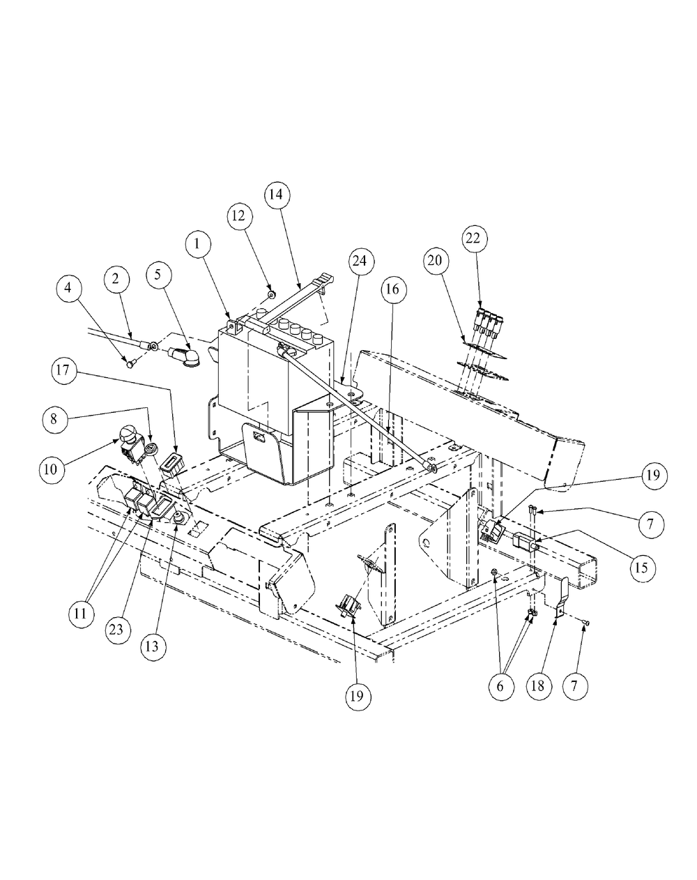 Electrical Assembly Kawasaki Diagram and Parts List for M60-KW LC-53AB5GFX750-29HP Cub Cadet Lawn Tractor